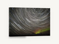 Circling Star Trails, star trails over mountains photograph, landscape canvas wall art print ready to hang