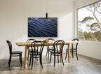 Tidal Sand Ripples coastal canvas print on the wall of a dining room