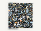 Wet Pebble Shore, wet beach pebbles close-up photograph, landscape canvas wall art print ready to hang