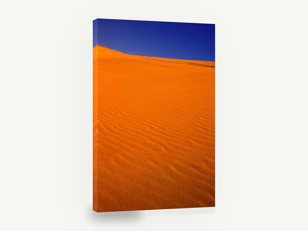 Ember Dune Slope, orange sand dune desert photograph, landscape canvas wall art print ready to hang