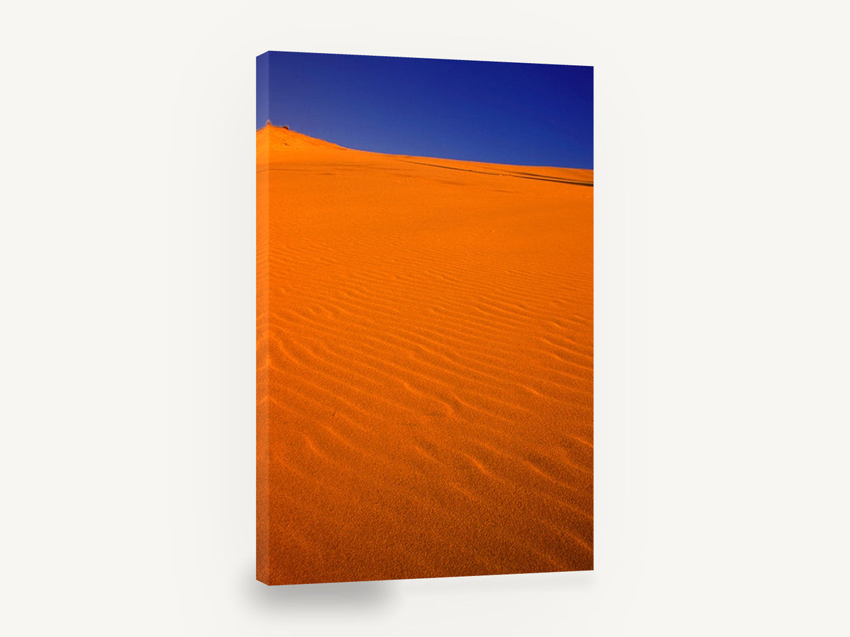 Ember Dune Slope, orange sand dune desert photograph, landscape canvas wall art print ready to hang