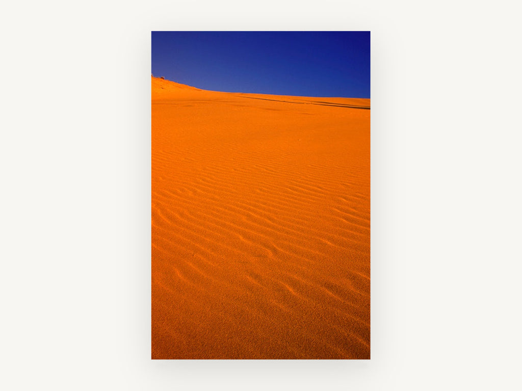 Ember Dune Slope, orange sand dune desert photograph, landscape canvas wall art print, front view