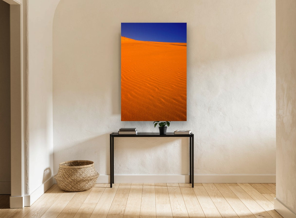 Ember Dune Slope landscape canvas print on the wall of a hallway