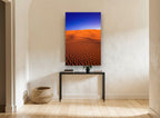 Rippled Dune Dusk landscape canvas print on the wall of a hallway