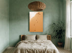 Footprints to the Deckchair coastal canvas print on the wall of a bedroom
