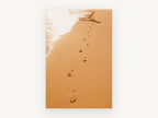 Footprints to the Deckchair, coastal canvas wall art print, front view