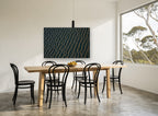 Rippled Sand at Dusk coastal canvas print on the wall of a dining room