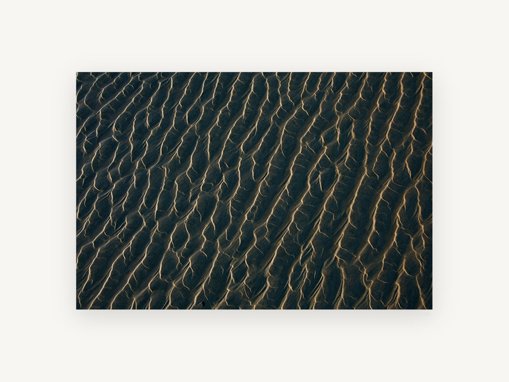 Rippled Sand at Dusk, coastal canvas wall art print, front view