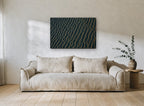 Rippled Sand at Dusk coastal canvas print on the wall of a living room