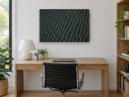 Rippled Sand at Dusk coastal canvas print on the wall of a study