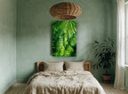 Fern Canopy Glow landscape canvas print on the wall of a bedroom