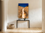 Rainbow Falls Cliff landscape canvas print on the wall of a hallway