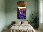 Violet Falls Pool landscape canvas print on the wall of a bedroom