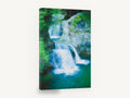 Twin Falls Pool, twin waterfall emerald pool photograph, landscape canvas wall art print ready to hang