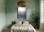Frosted Ridge Sunburst landscape canvas print on the wall of a bedroom