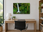 Mossy Forest Falls landscape canvas print on the wall of a study