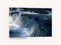 Silken Cascade, flowing river waterfall close-up photograph, landscape canvas wall art print ready to hang