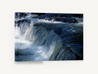 Silken Cascade, flowing river waterfall close-up photograph, landscape canvas wall art print ready to hang