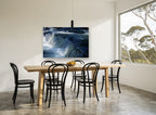 Silken Cascade landscape canvas print on the wall of a dining room