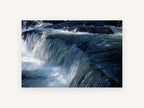 Silken Cascade, flowing river waterfall close-up photograph, landscape canvas wall art print, front view