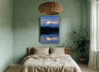 Alpenglow Mirror Lake landscape canvas print on the wall of a bedroom