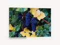 Autumn Vineyard Clusters, purple grapes autumn vine photograph, floral canvas wall art print ready to hang