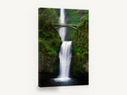 Bridge Over Falls, two tier waterfall bridge photograph, landscape canvas wall art print ready to hang