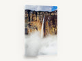 Cliff Veil Falls, waterfall over sandstone cliff photograph, landscape canvas wall art print ready to hang