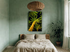 Palms After Dark landscape canvas print on the wall of a bedroom