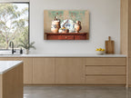 Terracotta Table Still Life kitchen canvas print on the wall of a kitchen