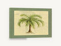 Palm on the Chart, palm tree vintage map botanical illustration, floral canvas wall art print ready to hang
