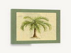 Palm on the Chart, palm tree vintage map botanical illustration, floral canvas wall art print ready to hang