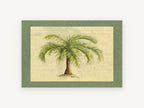 Palm on the Chart, floral canvas wall art print, front view