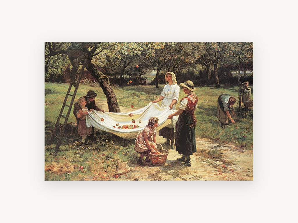 Orchard Apple Harvest, floral canvas wall art print, front view