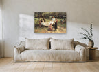 Orchard Apple Harvest floral canvas print on the wall of a living room