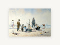 Boys and Their Boat, coastal canvas wall art print, front view