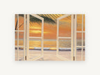 Open Doors to Sunset, coastal canvas wall art print, front view