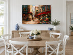 Flower Market Lane floral canvas print on the wall of a Hamptons dining room
