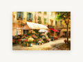 Cobbled Flower Stall, floral canvas wall art print, front view