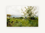 Blossom Above the Bay, coastal canvas wall art print, front view