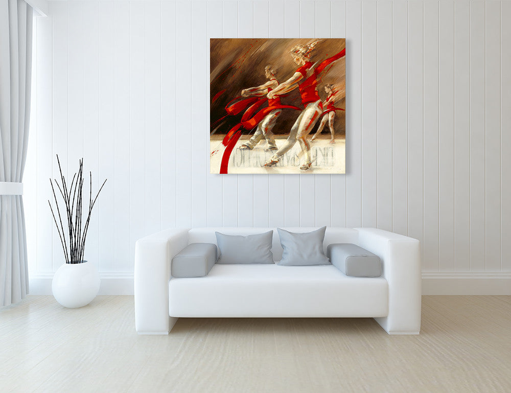 Dancing Ribbons Wall Art Print on the wall