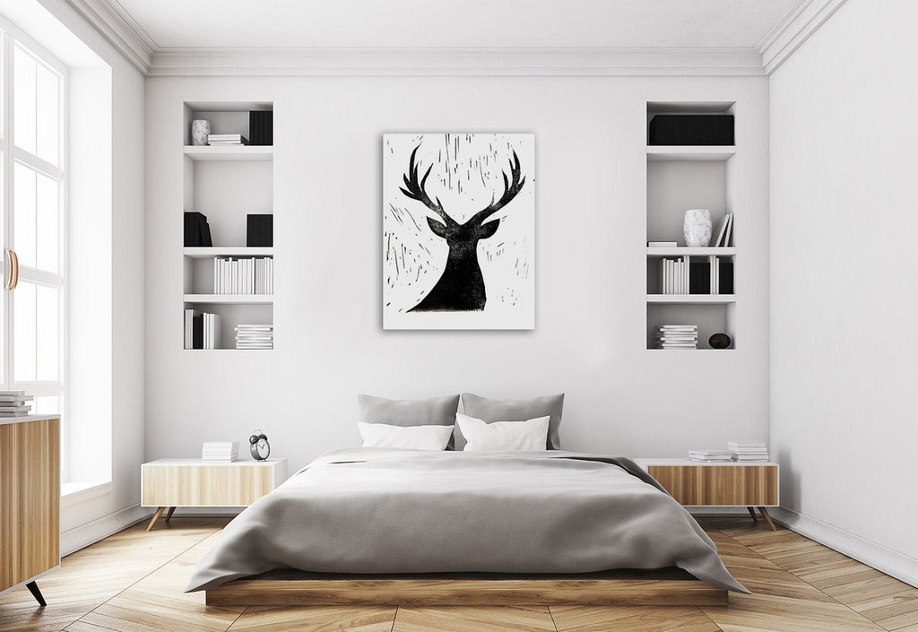 Deer Friend Wall Art Print on the wall