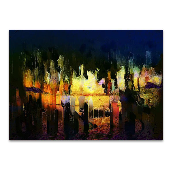 Digital City Abstraction Wall Art Print