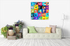 Digital Geometric Wall Art Print on the wall