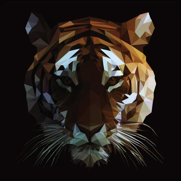 Digital Tiger Wall Art Print