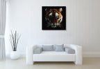 Digital Tiger Wall Art Print on the wall