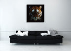 Digital Tiger Wall Art Print on the wall