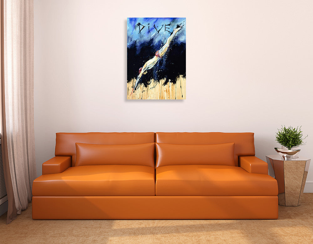 Dive Wall Art Print on the wall