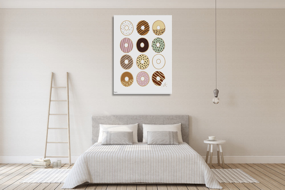 Donuts Wall Art Print on the wall