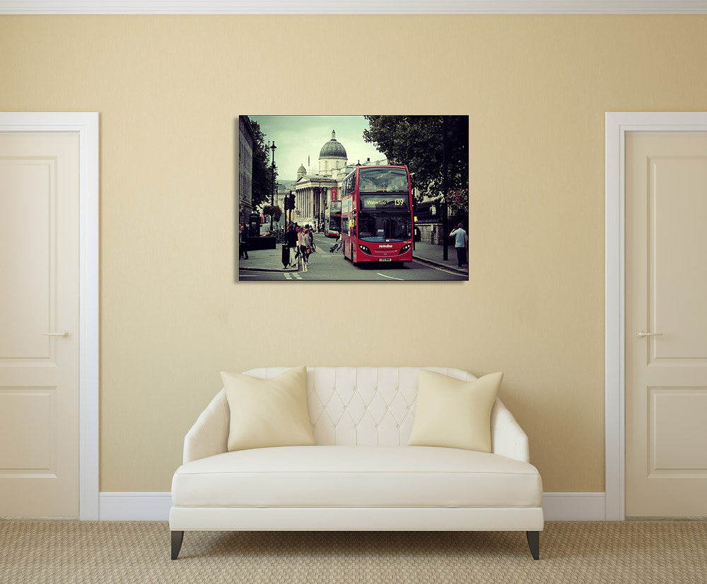 Double Decker Bus London Wall Print on the wall